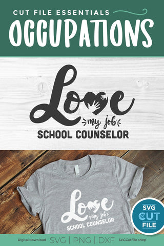 School counselor svg, a love my job school counselor design for crafters SVG SVG Cut File 