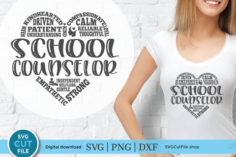 School counselor svg, a subway art heart for crafters SVG SVG Cut File 