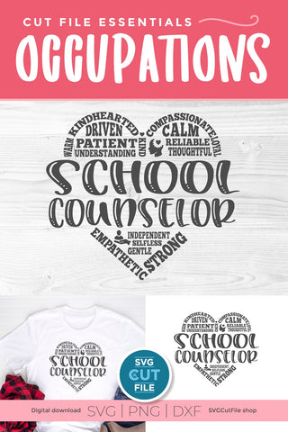 School counselor svg, a subway art heart for crafters SVG SVG Cut File 