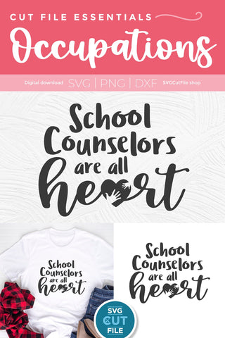 School counselor svg, counselor svg, all heart svg SVG SVG Cut File 