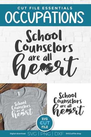 School counselor svg, counselor svg, all heart svg SVG SVG Cut File 