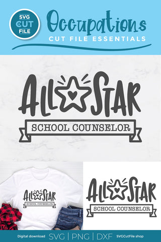 School counselor svg, counselor svg, all star school counselor svg SVG SVG Cut File 