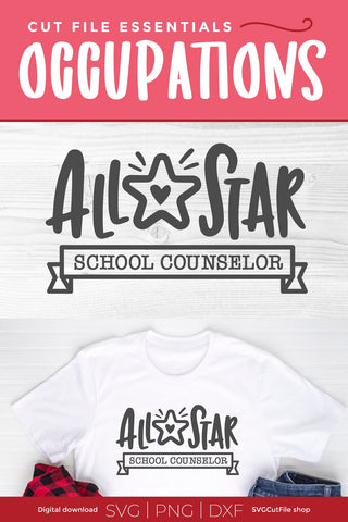 School counselor svg, counselor svg, all star school counselor svg SVG SVG Cut File 