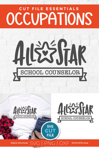 School counselor svg, counselor svg, all star school counselor svg SVG SVG Cut File 
