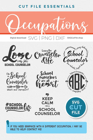 School Counselor svg, counselor svg bundle pack SVG SVG Cut File 