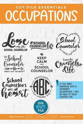 School Counselor svg, counselor svg bundle pack SVG SVG Cut File 
