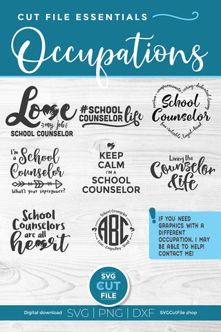 School Counselor svg, counselor svg bundle pack SVG SVG Cut File 