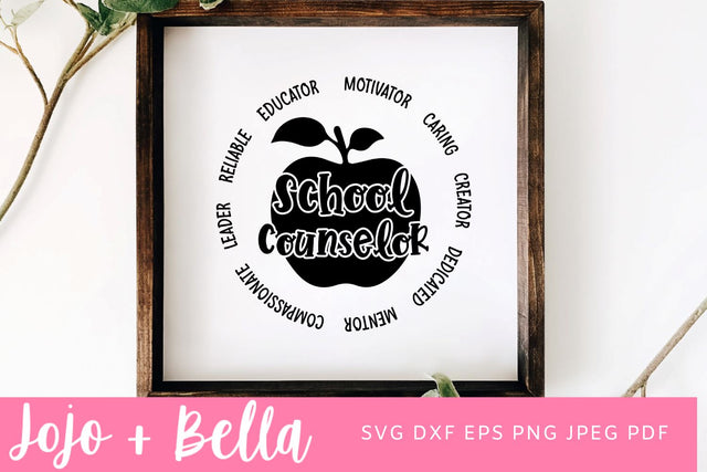 School Counselor Svg, Counselor Svg, Cut File, Back to School Svg, Svg Files for Cricut, Silhouette, Sublimation Design Downloads SVG Jojo&Bella 