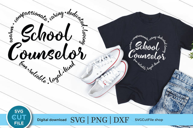 School counselor svg, counselor svg heart text SVG SVG Cut File 
