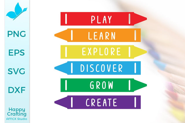 School Crayons SVG AMCX Studio 