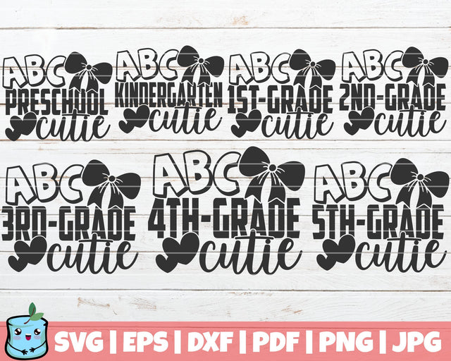 School Cutie SVG Bundle SVG MintyMarshmallows 