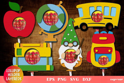 School Day Lollipop Holders | Candy Holders | Svg Bundle SVG SvgOcean 