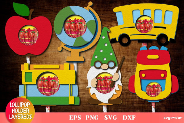 School Day Lollipop Holders | Candy Holders | Svg Bundle SVG SvgOcean 