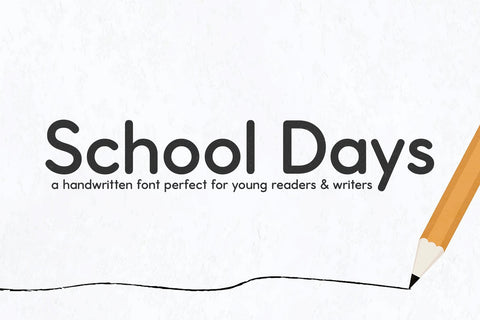 School Days Font Font KA Designs 