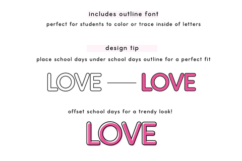 School Days Font Font KA Designs 