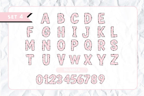 School Doodle Alphabet Bundle with Hand Drawn Clipart Font Regulrcrative 