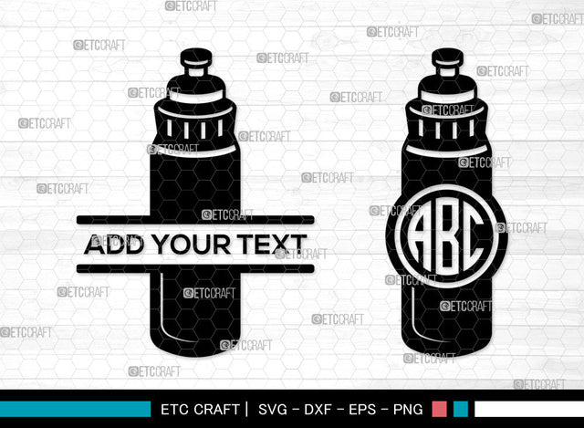 School Drink Bottle Mnogram SVG, Split Mnogram SVG, Sports Bottle Svg, Drinking Bottle Svg, Water Bottle Svg, Drink Bottle SVG ETC Craft 