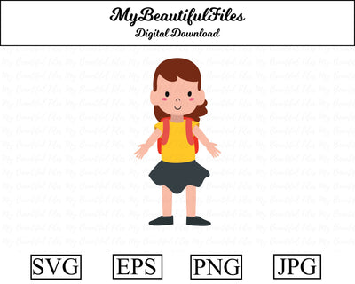 school girl SVG MyBeautifulFiles 