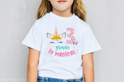 School grade bundle, School svg, unicorn svg, Back to School, first day of school SVG Digital Rainbow Shop 