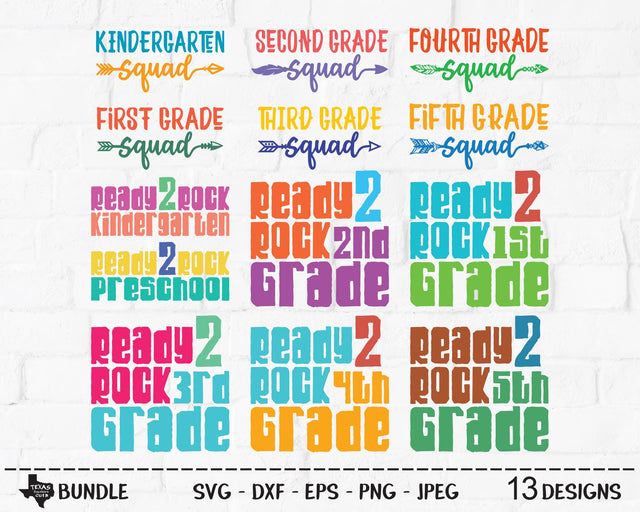 School Grade Super Bundle | School SVG SVG Texas Southern Cuts 