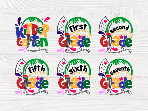School Grade SVG Bundle, Back to School, 1st 2nd.. SVG TonisArtStudio 
