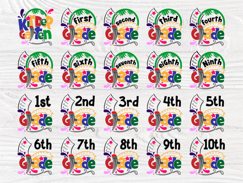 School Grade SVG Bundle, Back to School, 1st 2nd.. SVG TonisArtStudio 