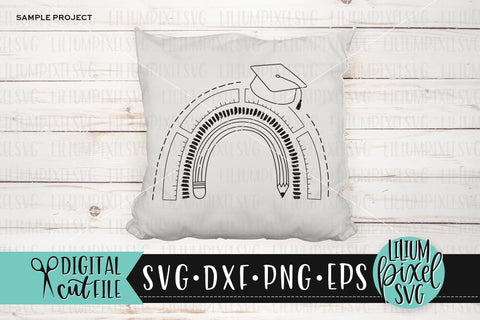 School Graduation Cap Rainbow - Graduation SVG SVG Lilium Pixel SVG 