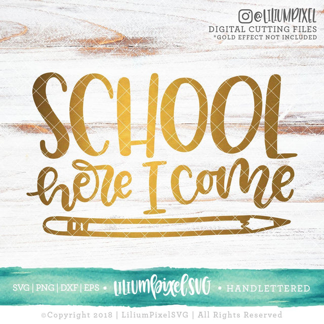 School Here I Come SVG Lilium Pixel SVG 