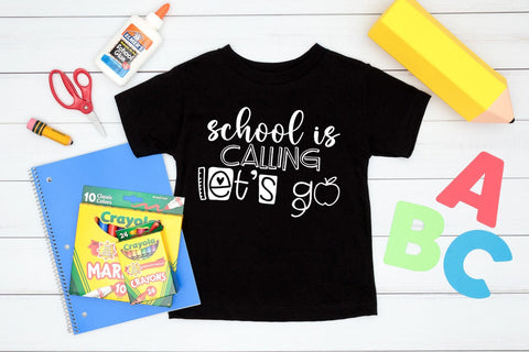 School is Calling Let's Go I Back to School SVG I School SVG Happy Printables Club 