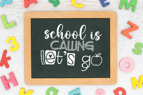 School is Calling Let's Go I Back to School SVG I School SVG Happy Printables Club 