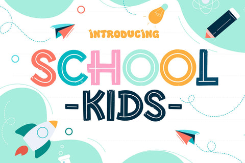 School Kids Fonts Font Fox7 By Rattana 