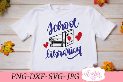 School librarian SVG, book lover svg SVG Amorclipart 