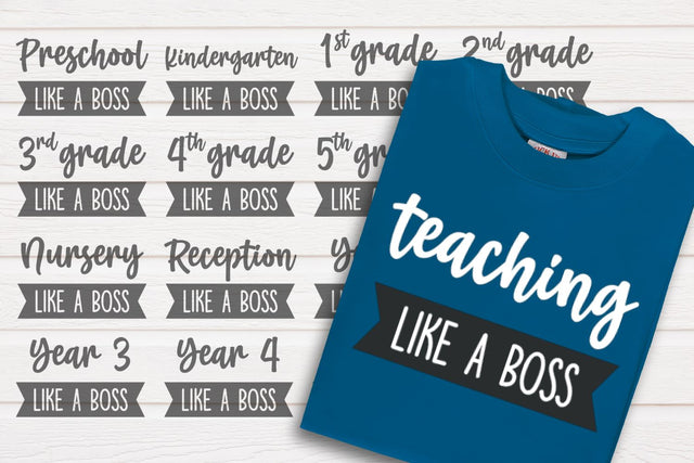 School Like a Boss SVG Bundle SVG Designed by Geeks