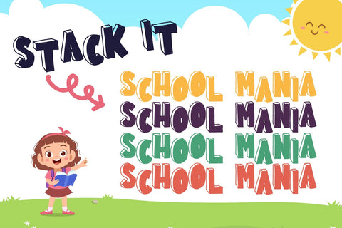 School Mania - Block Crafty Font Font Dm Letter Studio 