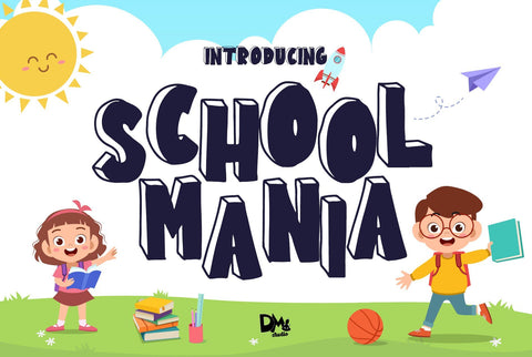 School Mania - Block Crafty Font Font Dm Letter Studio 
