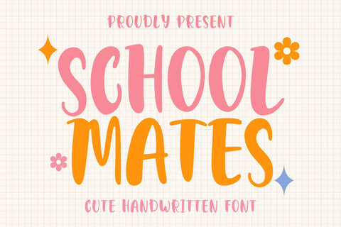 School Mates - Cute Handwritten Font Font Masyafi Studio 