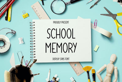 School Memory - Playful Sans Serif Font Font Masyafi Studio 
