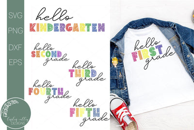 School Mini Bundle-Hello School Rainbow Mini Bundle-Teacher SVG Bundle SVG Linden Valley Designs 