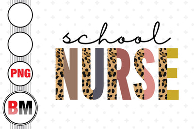 School Nurse Half Leopard PNG Files Sublimation BMDesign 