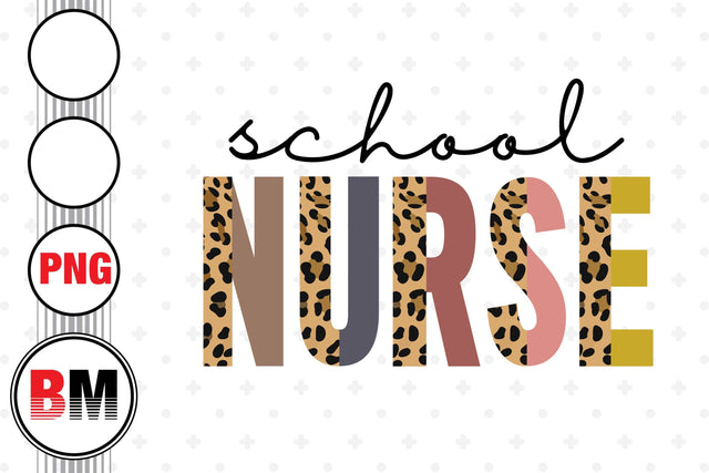 School Nurse Half Leopard PNG Files Sublimation BMDesign 