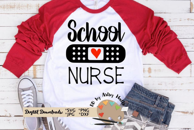 School Nurse svg cut file - Nurse dxf - Nurse appreciation - Nurse day gift SVG The Artsy Spot 
