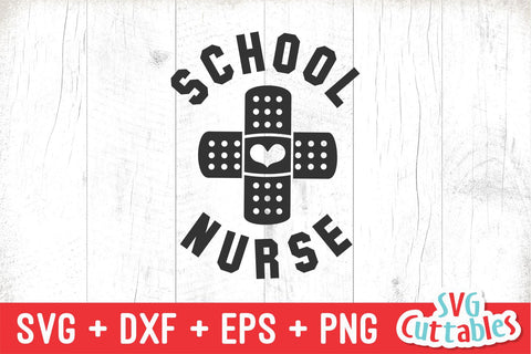 School Nurse svg - Cut File - Occupation - svg - dxf - eps - png - Cut File - Silhouette - Cricut - Digital Download SVG Svg Cuttables 