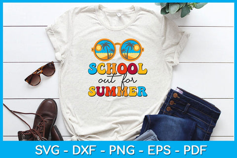School Out For Summer PNG Sublimation Printable File SVG Creativedesigntee 