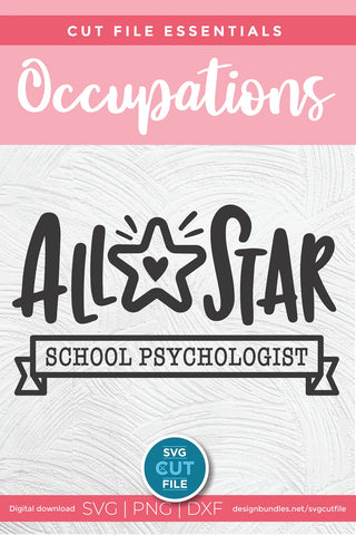 School Psychologist svg, school counselor svg, All Star SVG SVG Cut File 