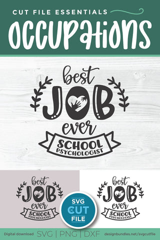School Psychologist svg, school counselor svg, Best Job SVG SVG Cut File 