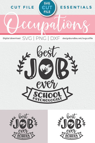 School Psychologist svg, school counselor svg, Best Job SVG SVG Cut File 