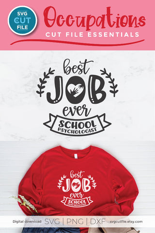 School Psychologist svg, school counselor svg, Best Job SVG SVG Cut File 