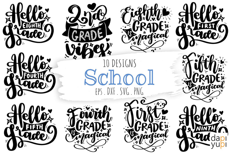 School Quotes Bundle, Student Quotes SVG SVG dapiyupi store 