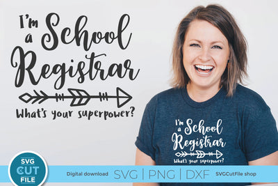 School registrar heart SVG Super power SVG SVG Cut File 