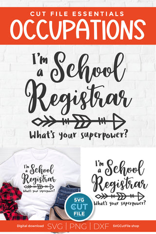 School registrar heart SVG Super power SVG SVG Cut File 